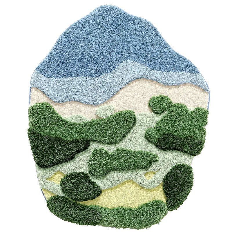 Non Slip Thickened plush Moss Bedroom Carpet