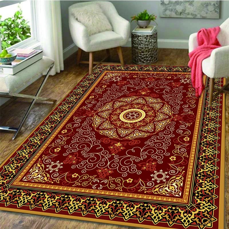 Carpets Persian Vintage Carpet for Bedroom - Non-Slip Area Rugs