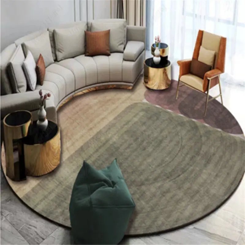 Nordic Geometric Round Carpets for Living Room - Washable Square Rugs