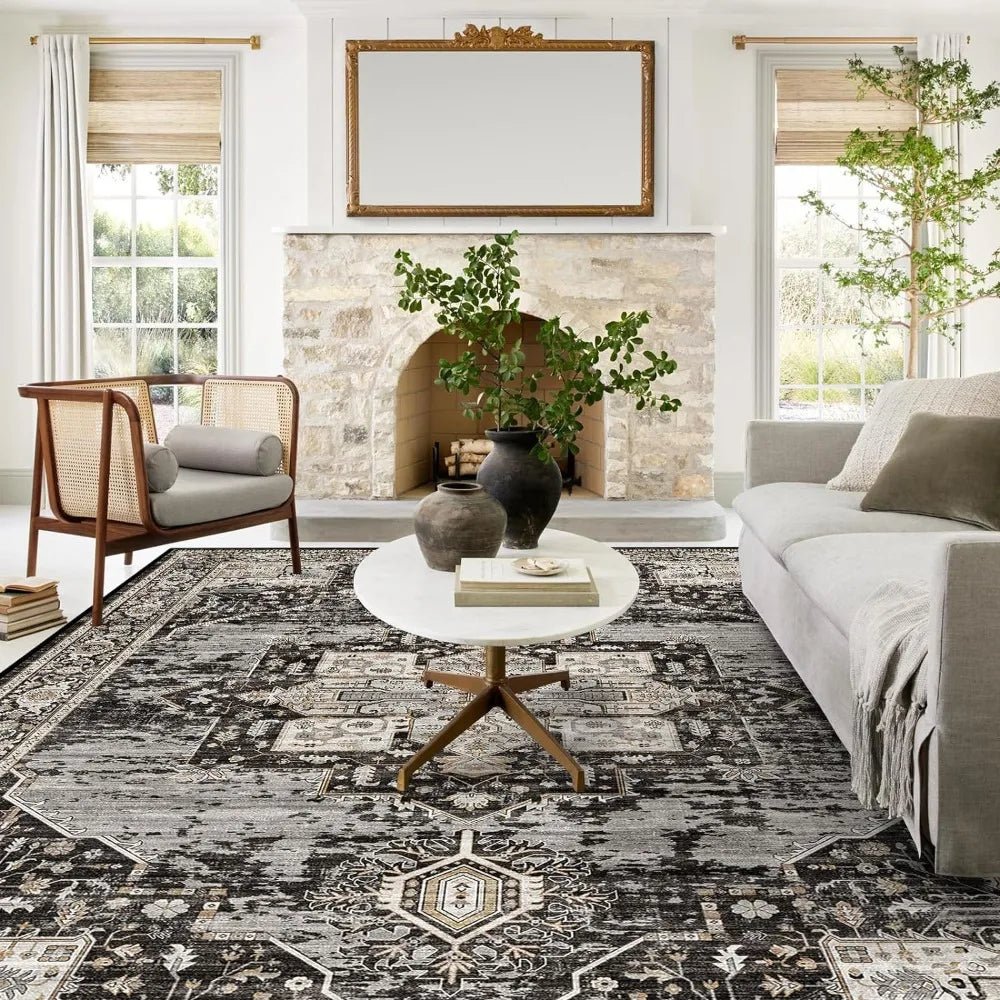 Stain Resistant Vintage Foldable Area Rugs