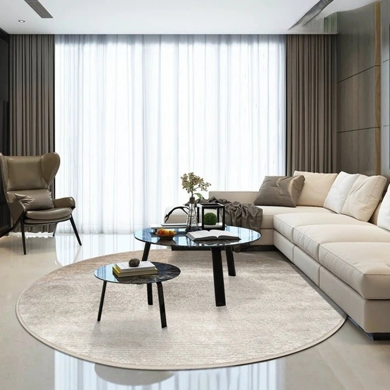 Modern Minimalist Fluffy Soft Round Carpets for Living Room