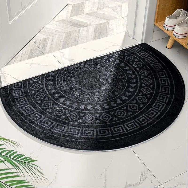 Semicircle non-slip geometric doormat, limited edition for hallway entrance