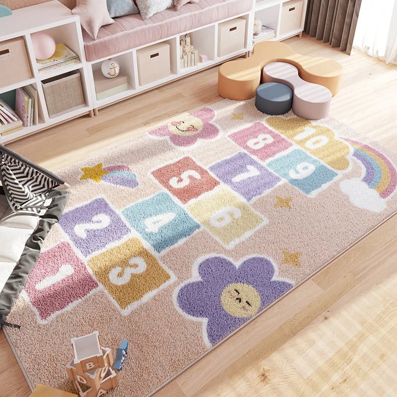 Modern Children's Room Decoration Fluffy Large Area Rug