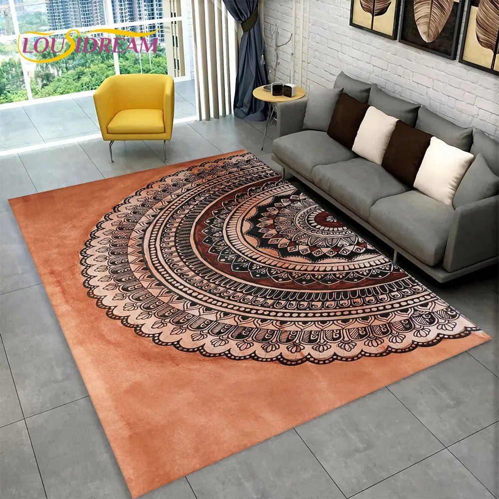 Bohemian style geometric design Area Rug for living room