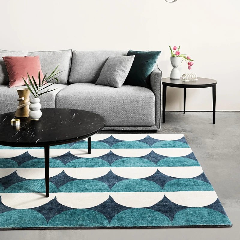 Modern Geometric Living Room Decoration Carpet - Light, Luxury & Premium