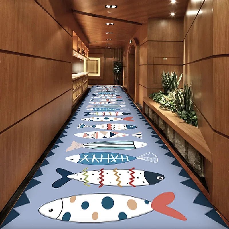 Bohemian Style Hallway Long Rugs for Hotel Corridor Wedding Area