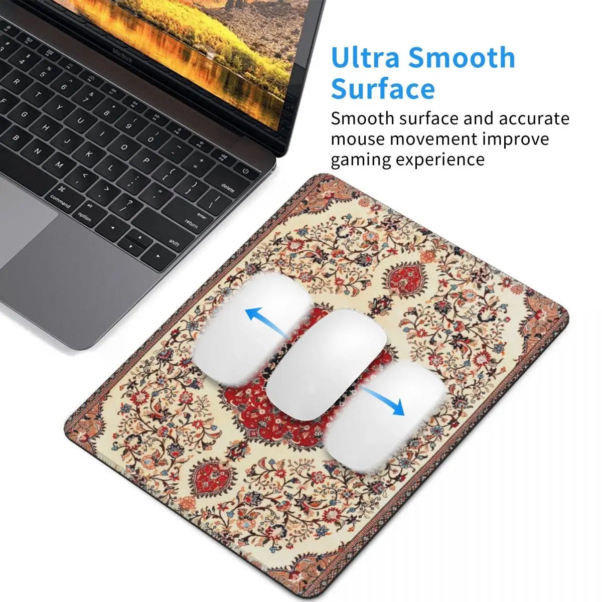 Antique Persian Style Non-Slip Rubber Mouse Pad For PC