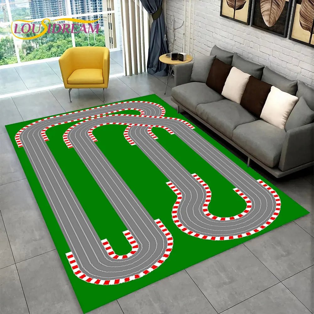 Living Room Highway City Traffic Playing Rug for Children