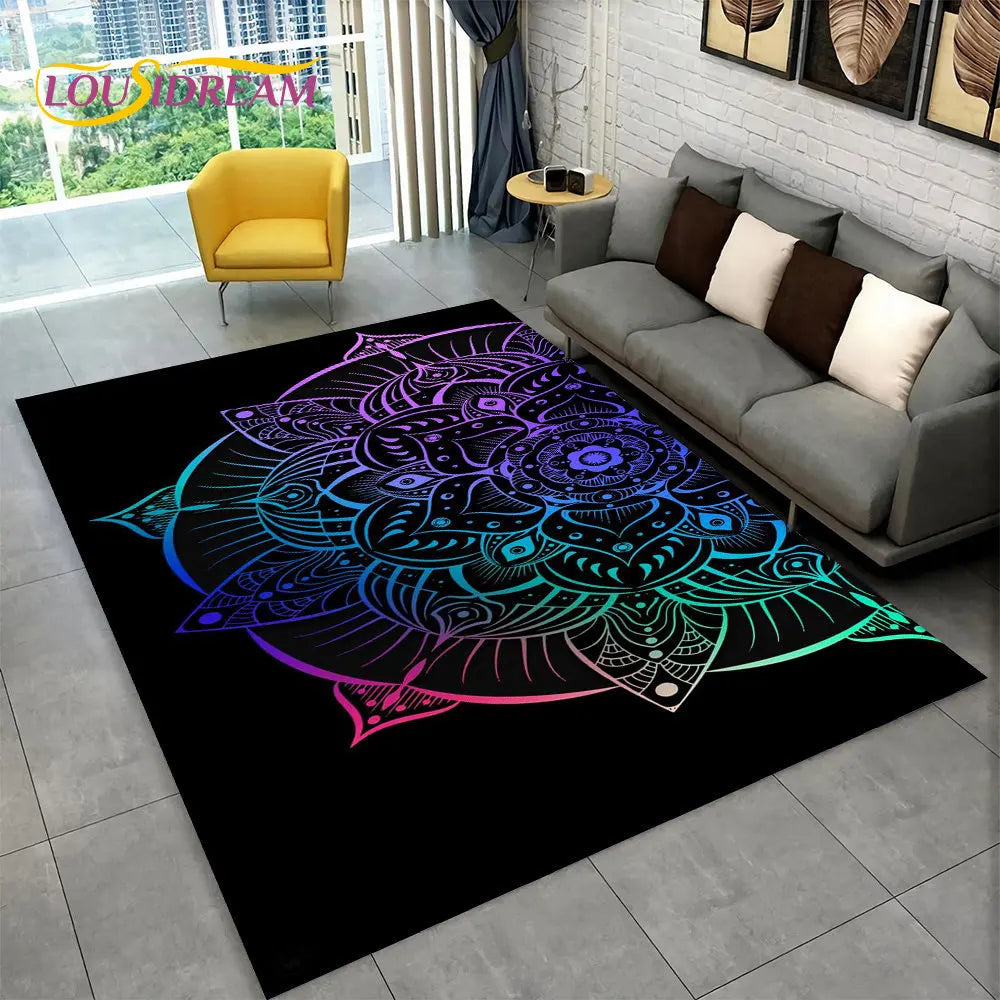 3D Bohemia Mandala Geometric Area Rug - Kitchen Decor