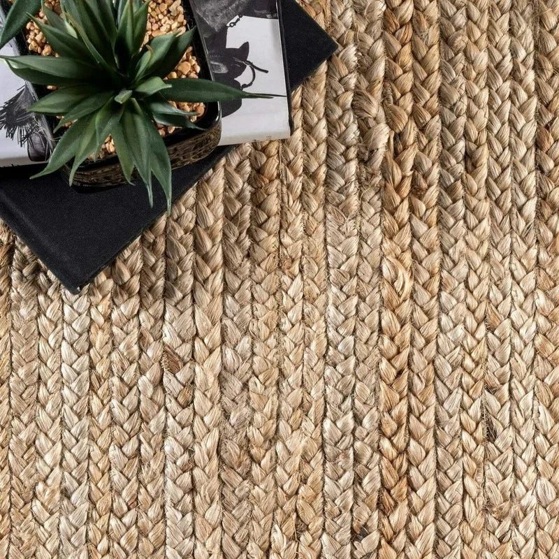 Natural Handmade Modern Look Runner Braided Style Reversible Area Rugs