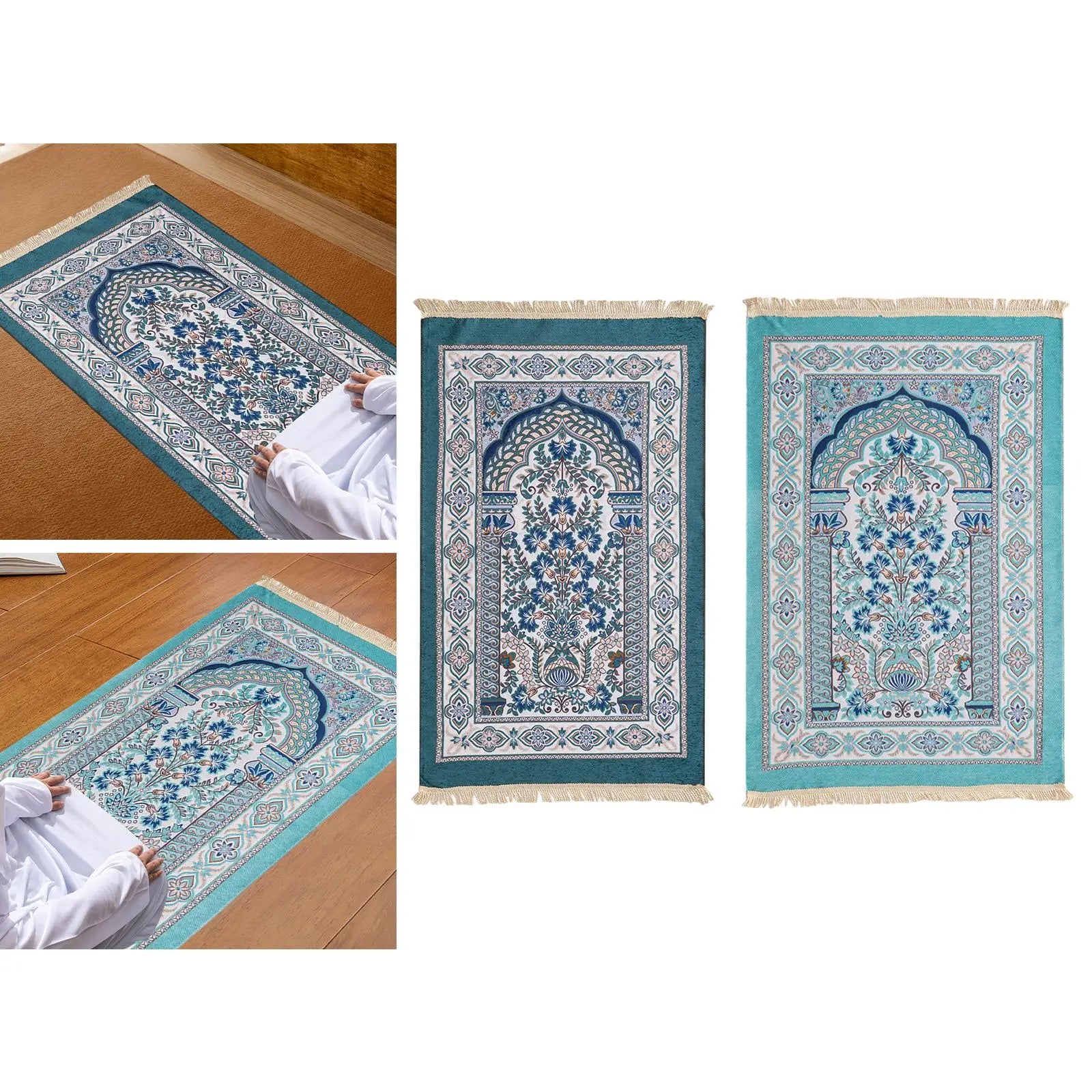 Portable Traditional Design Prayer Mat for Travel Prayer Room Men & Women