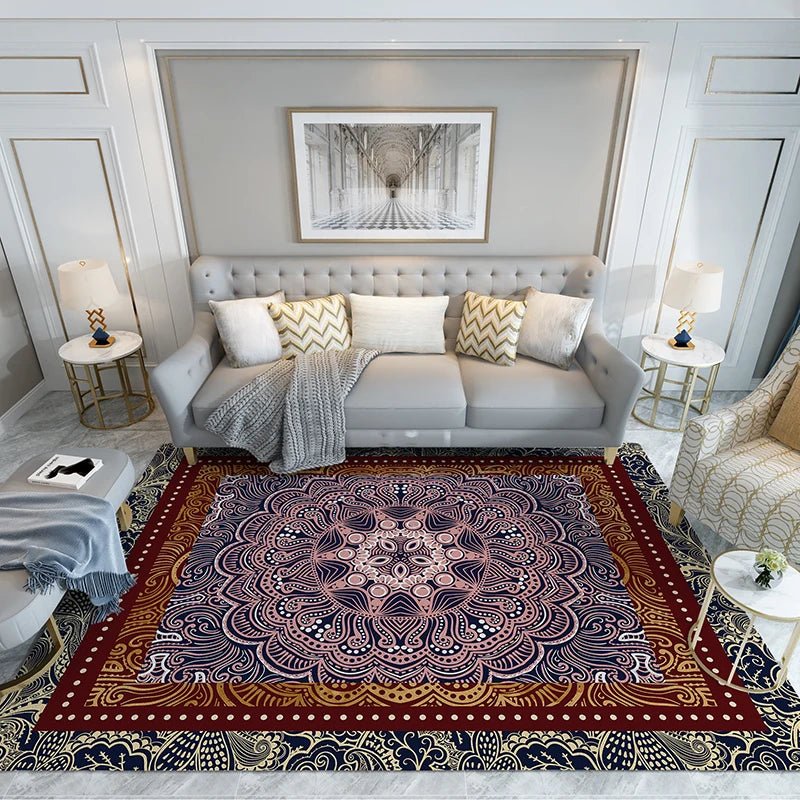 Washable Moroccan Classical Carpets for Living Room Modern Ethnic Style Rugs