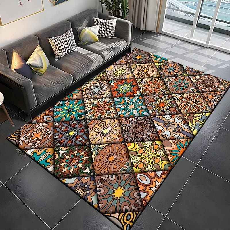 Mandala Geometric Flower Print  Event Area Rugs