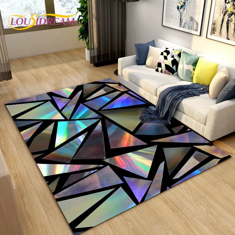 3D Abstract Geometric Visual Illusion Area Rug - Modern Inspired