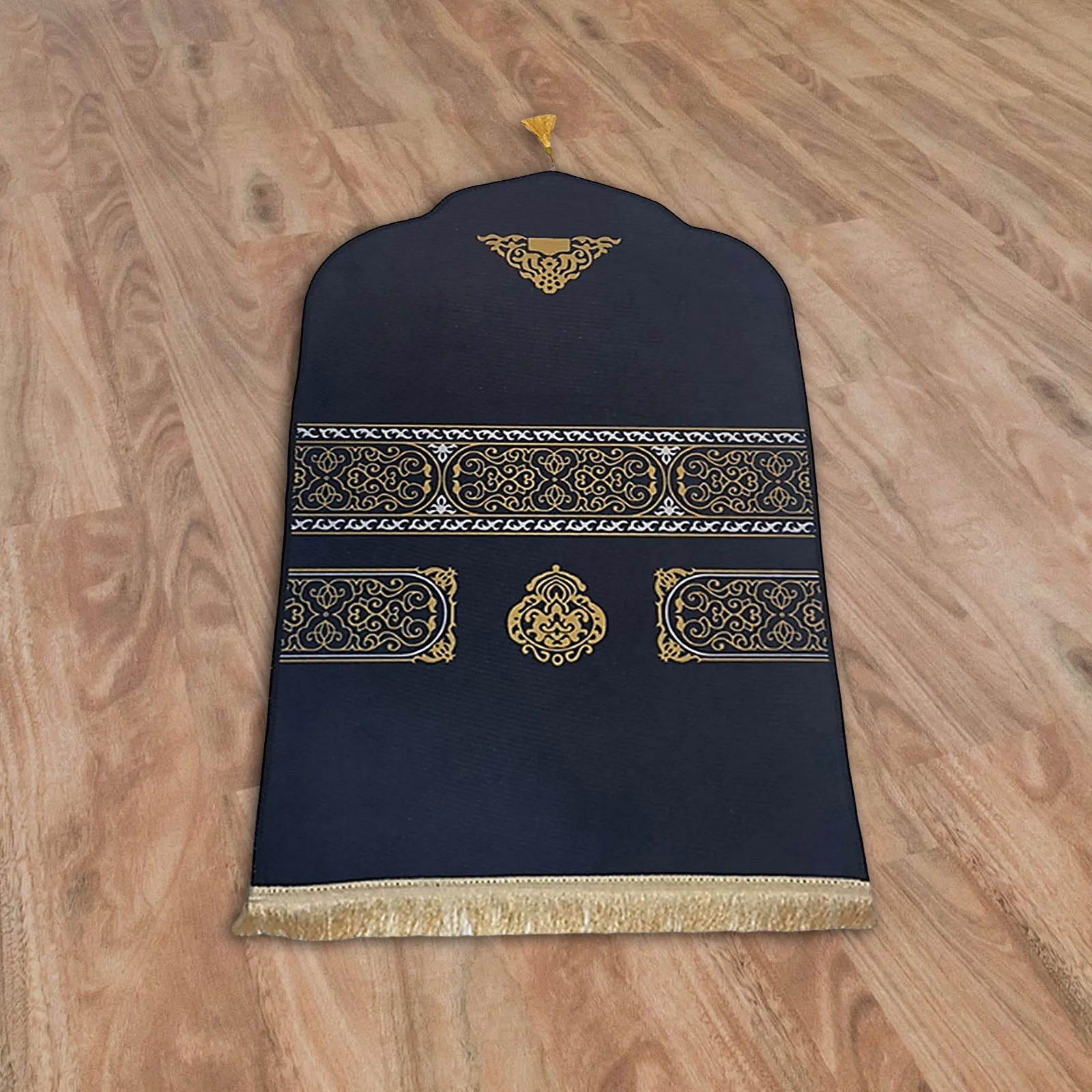 Traditional Muslim Prayer Rug Flannel Carpet Worship Kneel Embossing Non-slip Mat