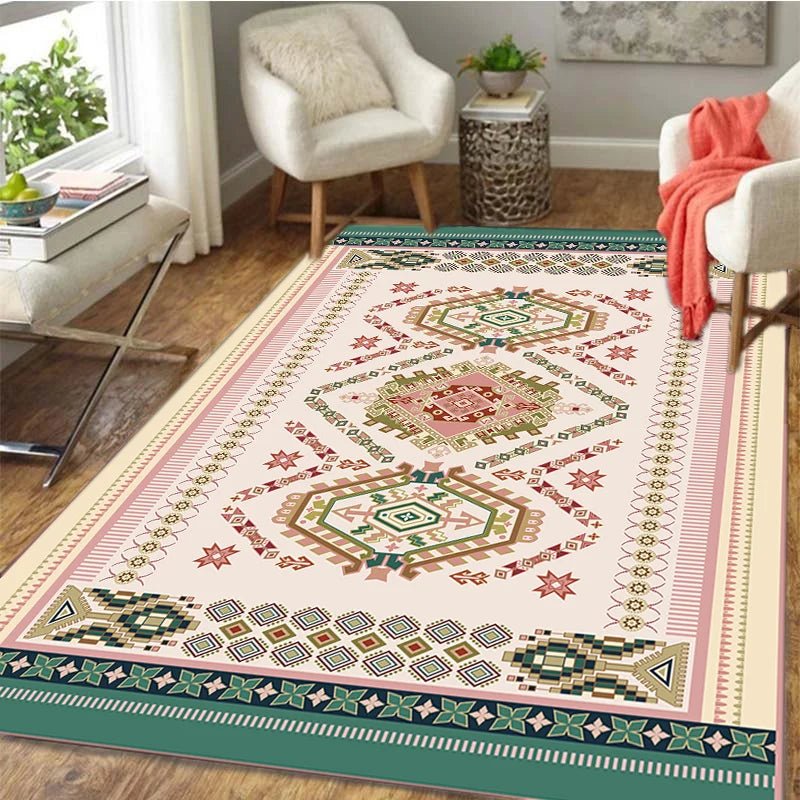 Carpets Persian Vintage Carpet for Bedroom - Non-Slip Area Rugs