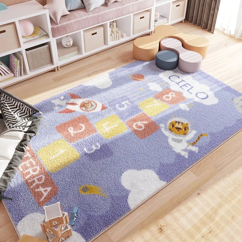 Modern Children's Room Decoration Fluffy Large Area Rug