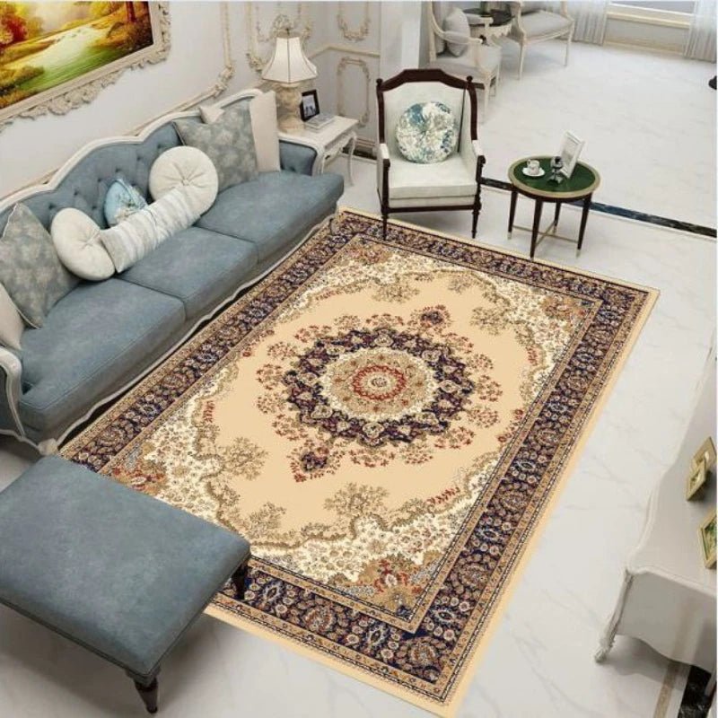 100% Polyester Retro Carpets for Living Room - Persian Moroccan Decoration