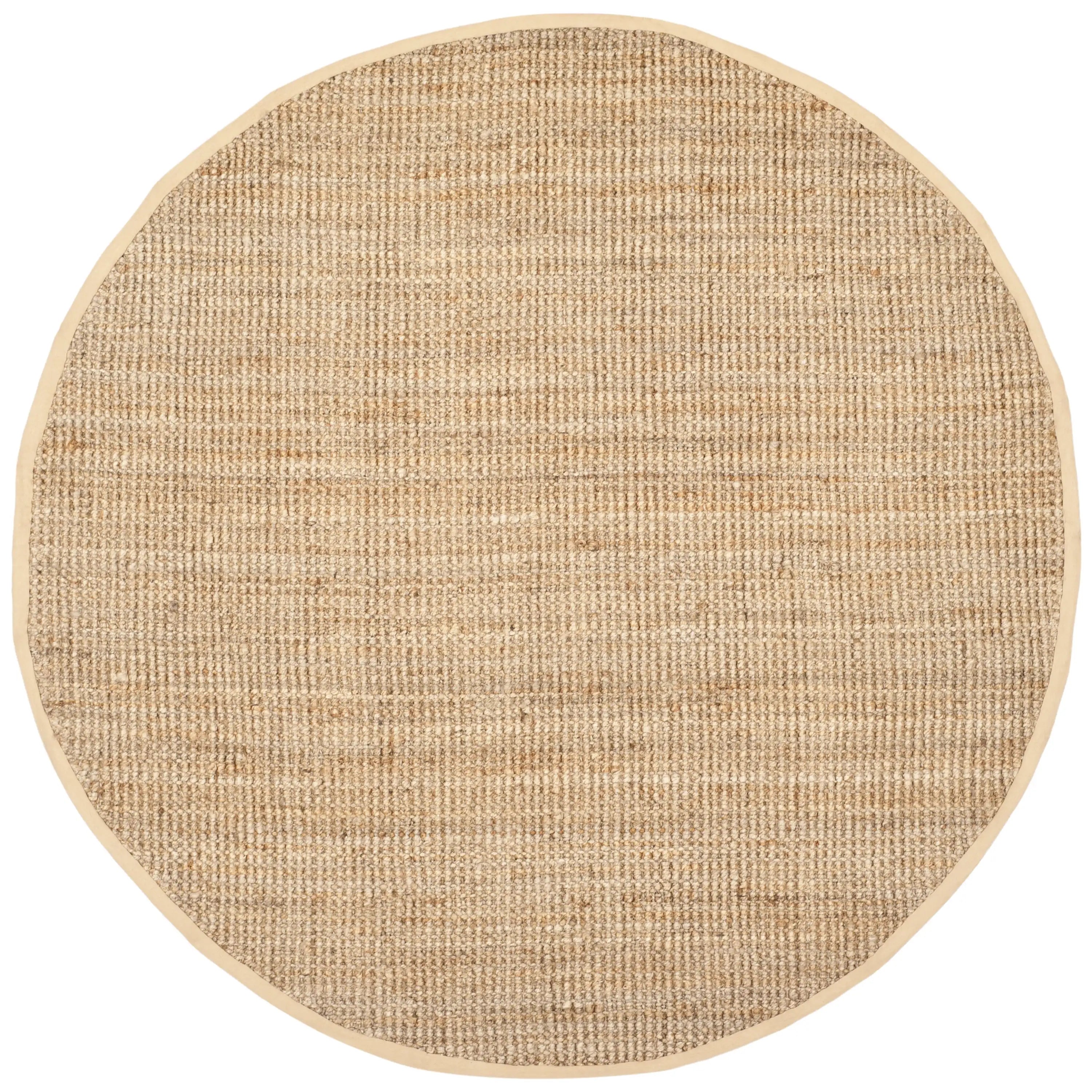 Natural Fiber Delmar Braided Jute Area Rug, Natural, 3' x 3' Round