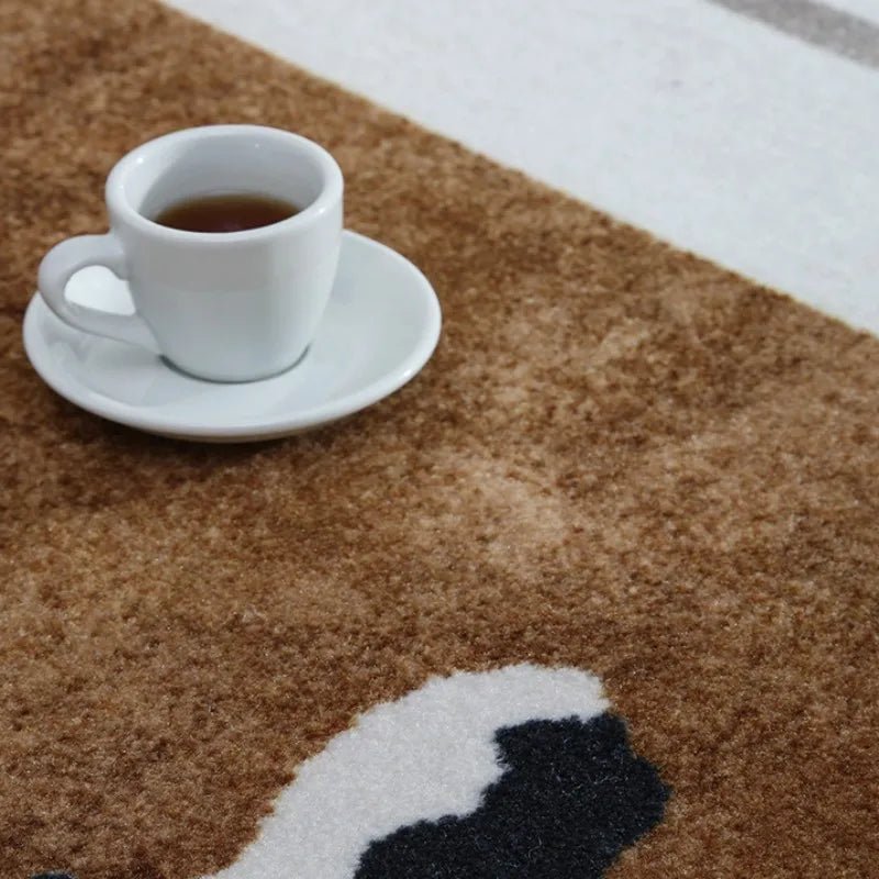 Modern Imitation Cowhide Carpets for Living Room - 100% Polyester