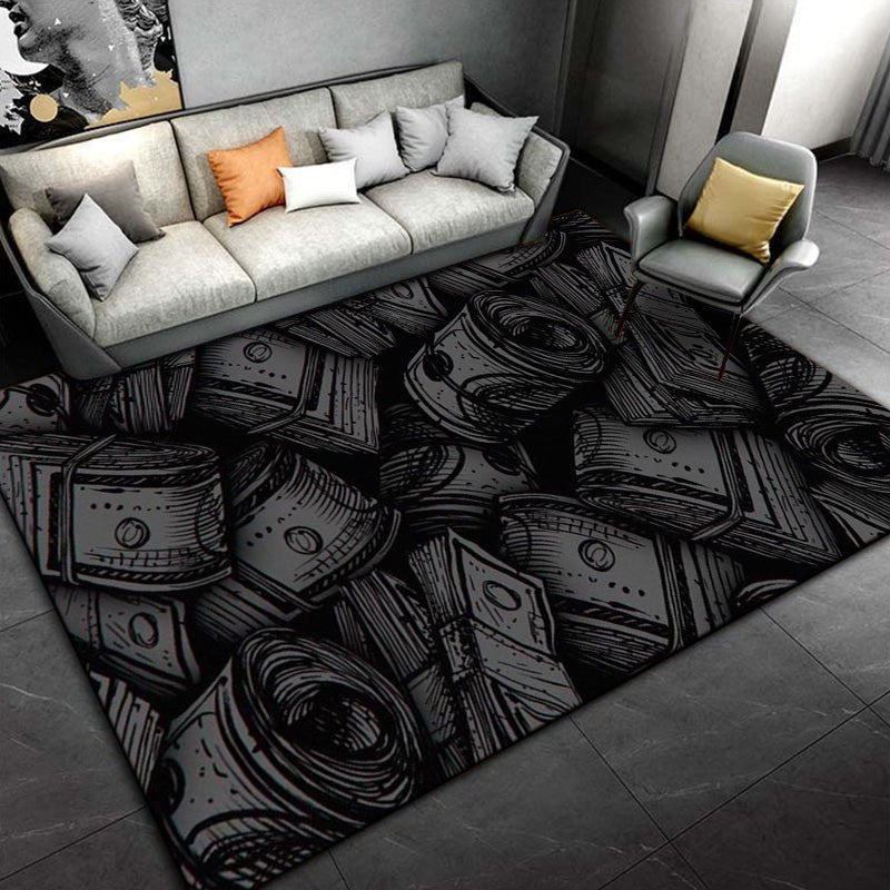 modern Style Black Living Room Bedroom Sofa Doormat Decoration