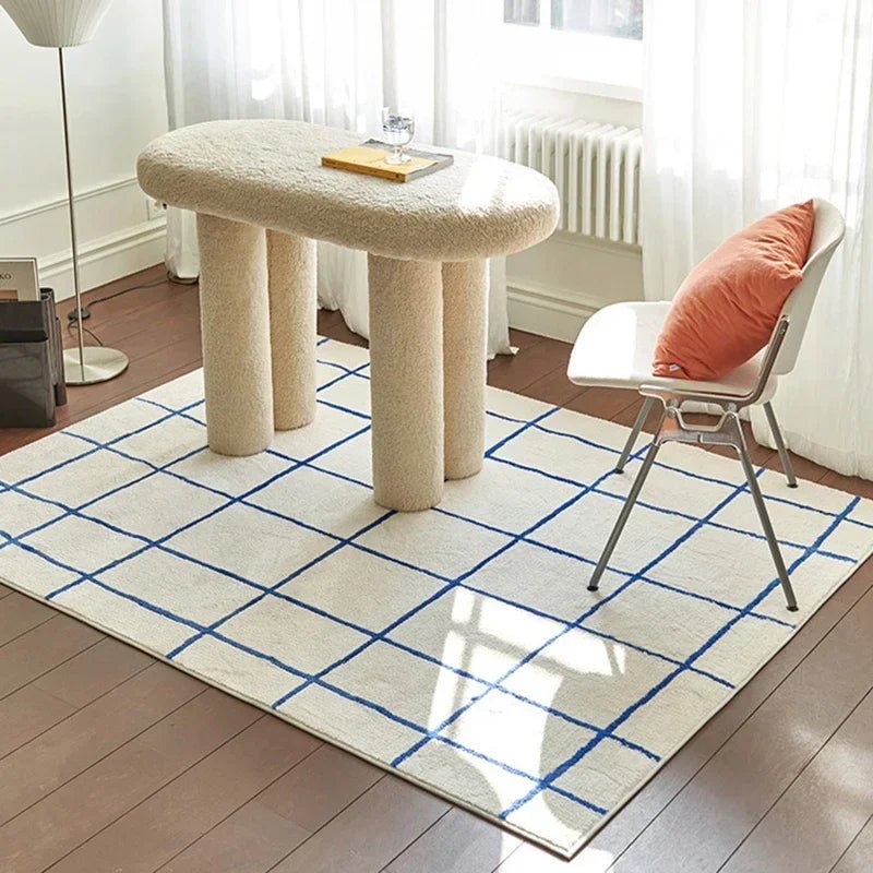 Simple style Plaid soft Living Room Rug - Home Decor