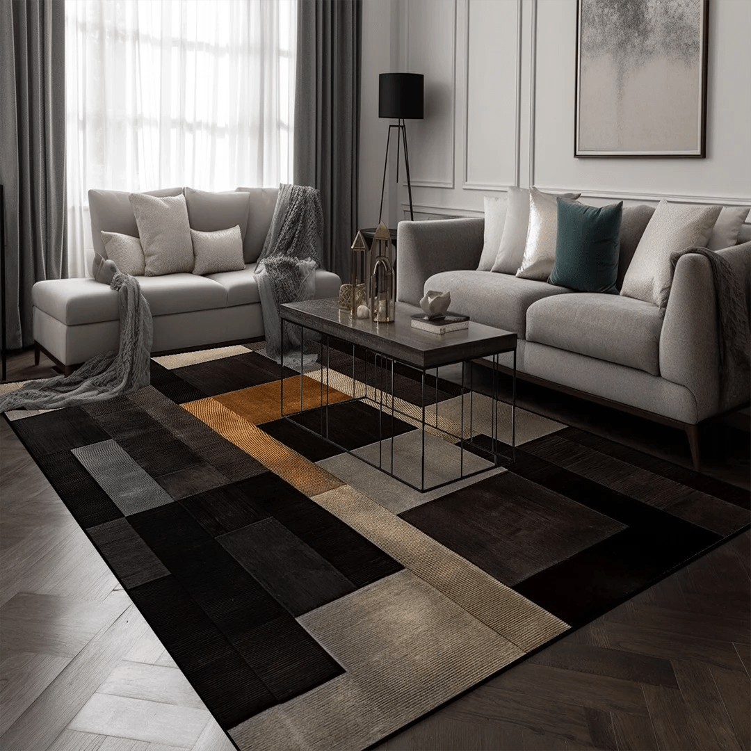 Modern carpets for living room & Sofa Area Rug - Dark Color Decor