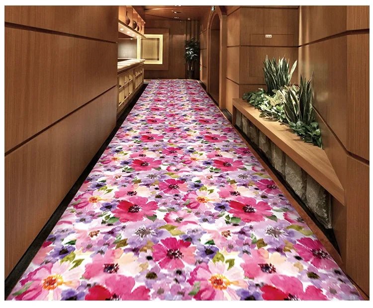 Bohemian Style Hallway Long Rugs for Hotel Corridor Wedding Area