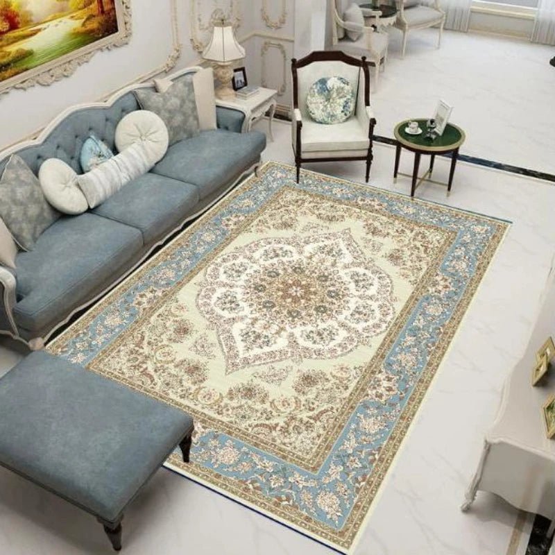 100% Polyester Retro Carpets for Living Room - Persian Moroccan Decoration