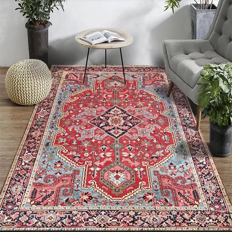 Non-Slip Absorbent Boho Morocco Ethnic Retro Multi Purpose Area Carpet