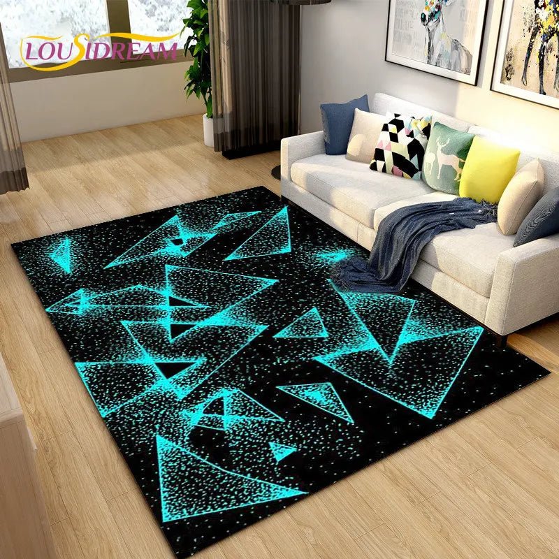 3D Abstract Geometric Visual Illusion Area Rug - Modern Inspired