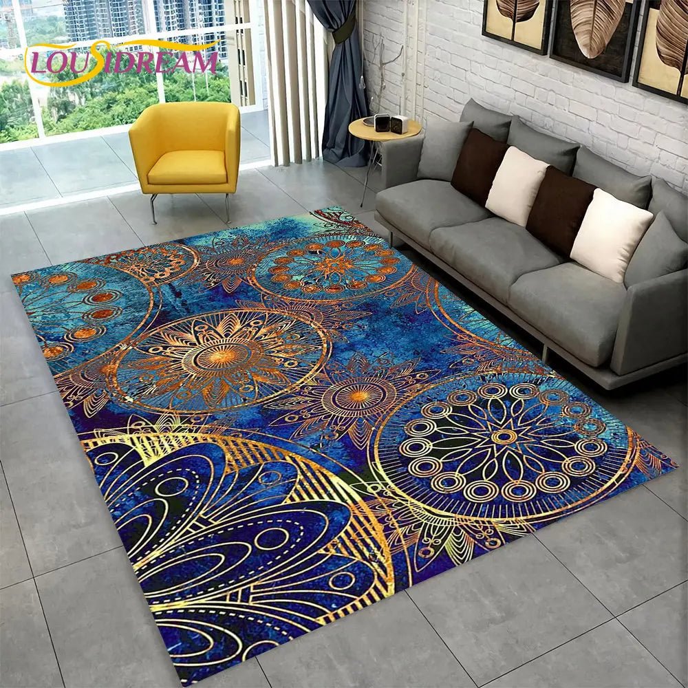 Bohemian style geometric design Area Rug for living room