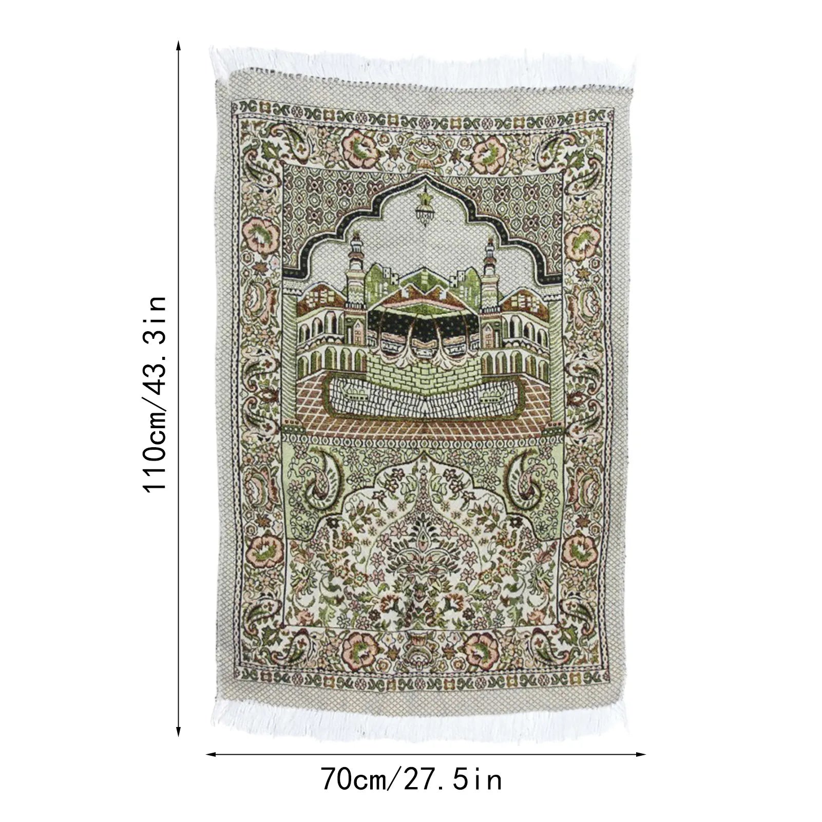 Islamic Lightweight Soft Muslim Prayer Carpet - 100% Polyester