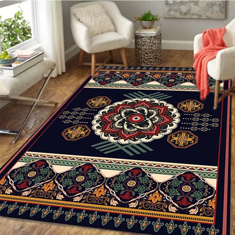 Carpets Persian Vintage Carpet for Bedroom - Non-Slip Area Rugs