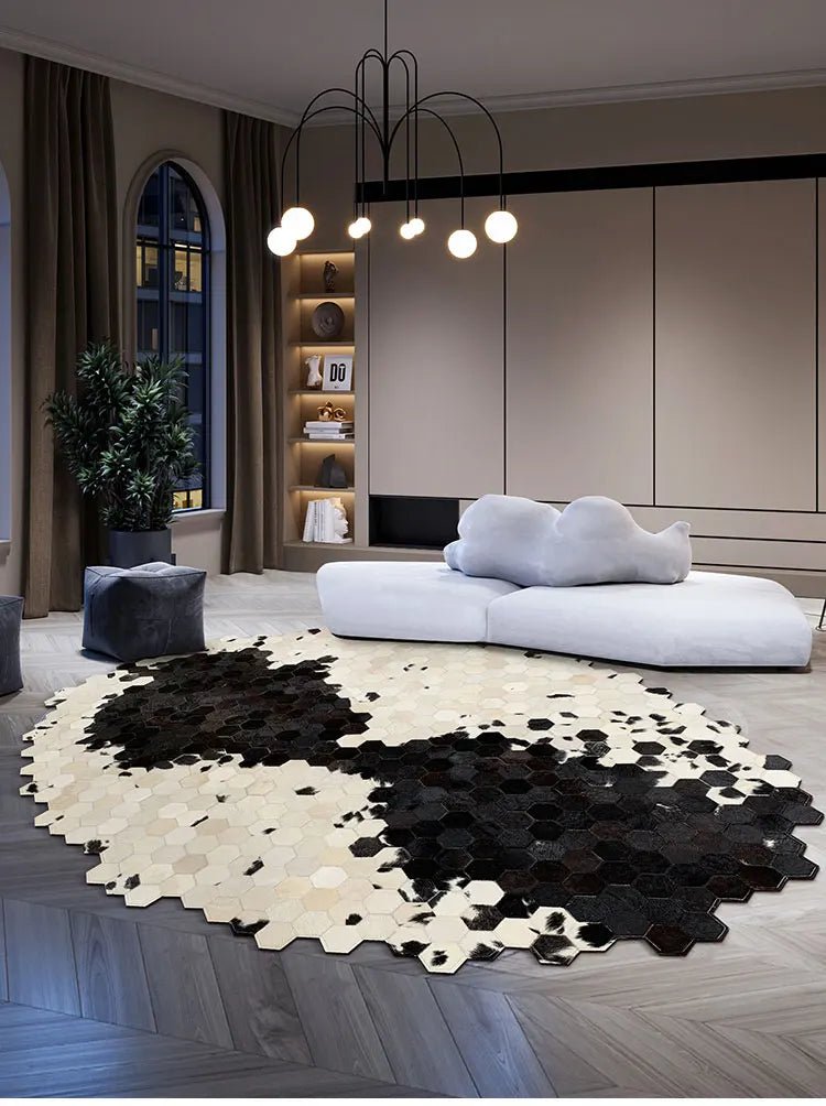 Cowhide Irregular High-end Nordic Living Room Fur Floor carpet