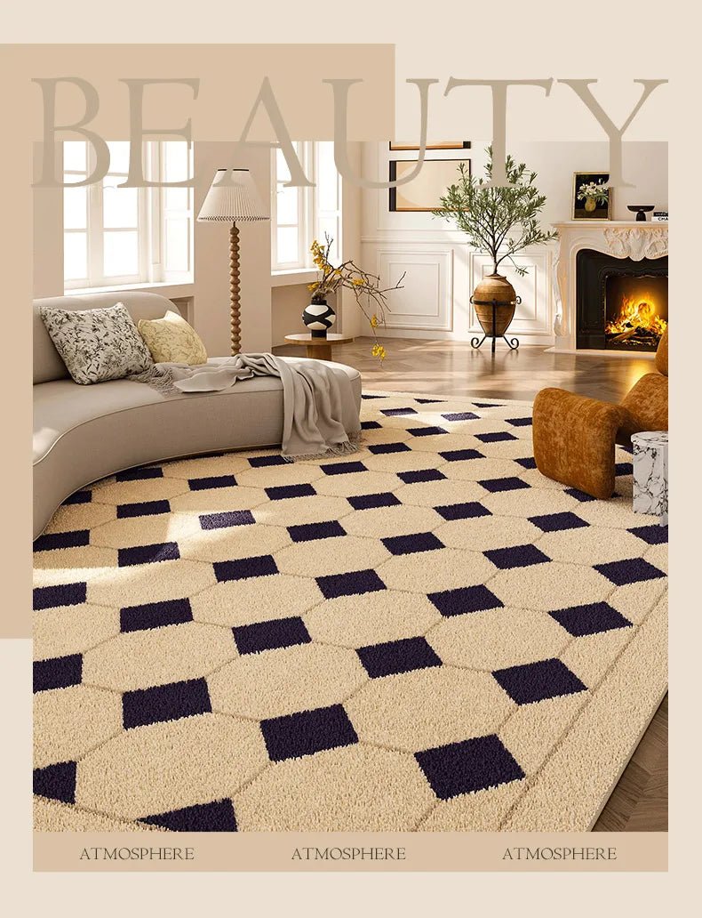 Modern Fluffy Bedroom Decoration Thick Large Area Rug