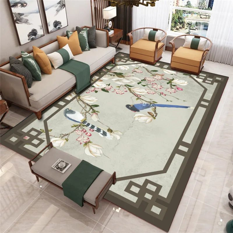 Chinese style carpet new Chinese living room tea table carpet mat Zen tea room study sofa bedroom classical retro style
