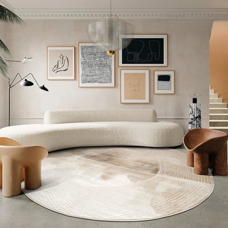 Modern Minimalist Fluffy Soft Round Carpets for Living Room