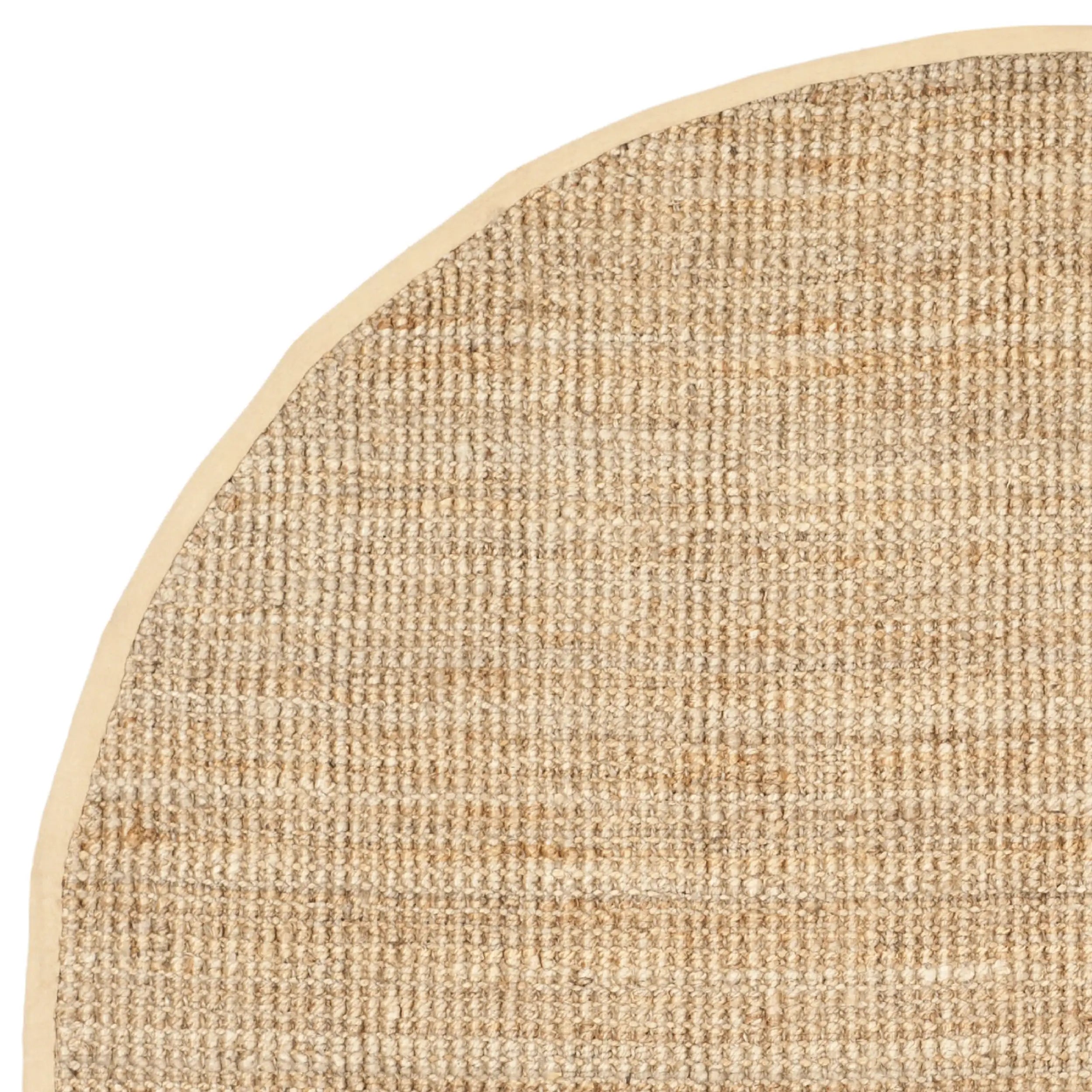 Natural Fiber Delmar Braided Jute Area Rug, Natural, 3' x 3' Round