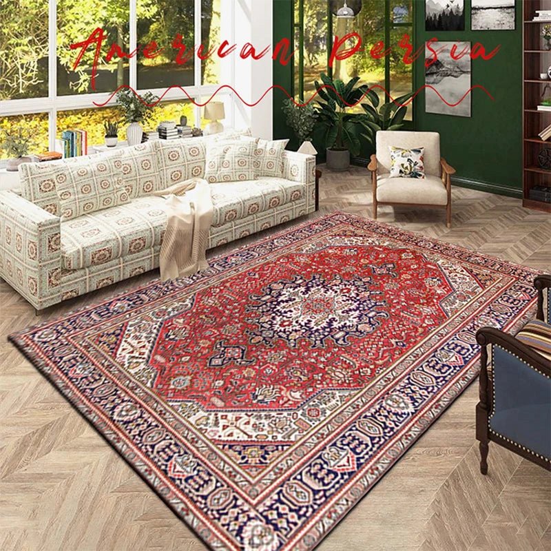 Bohemian Style Crystal Velvet Carpet Non-slip and Anti-dirty Household Living Room Bedroom Floor Mats