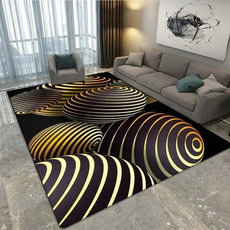 Abstract Geometric 3D Vortex Illusion Entrance Floor Mat