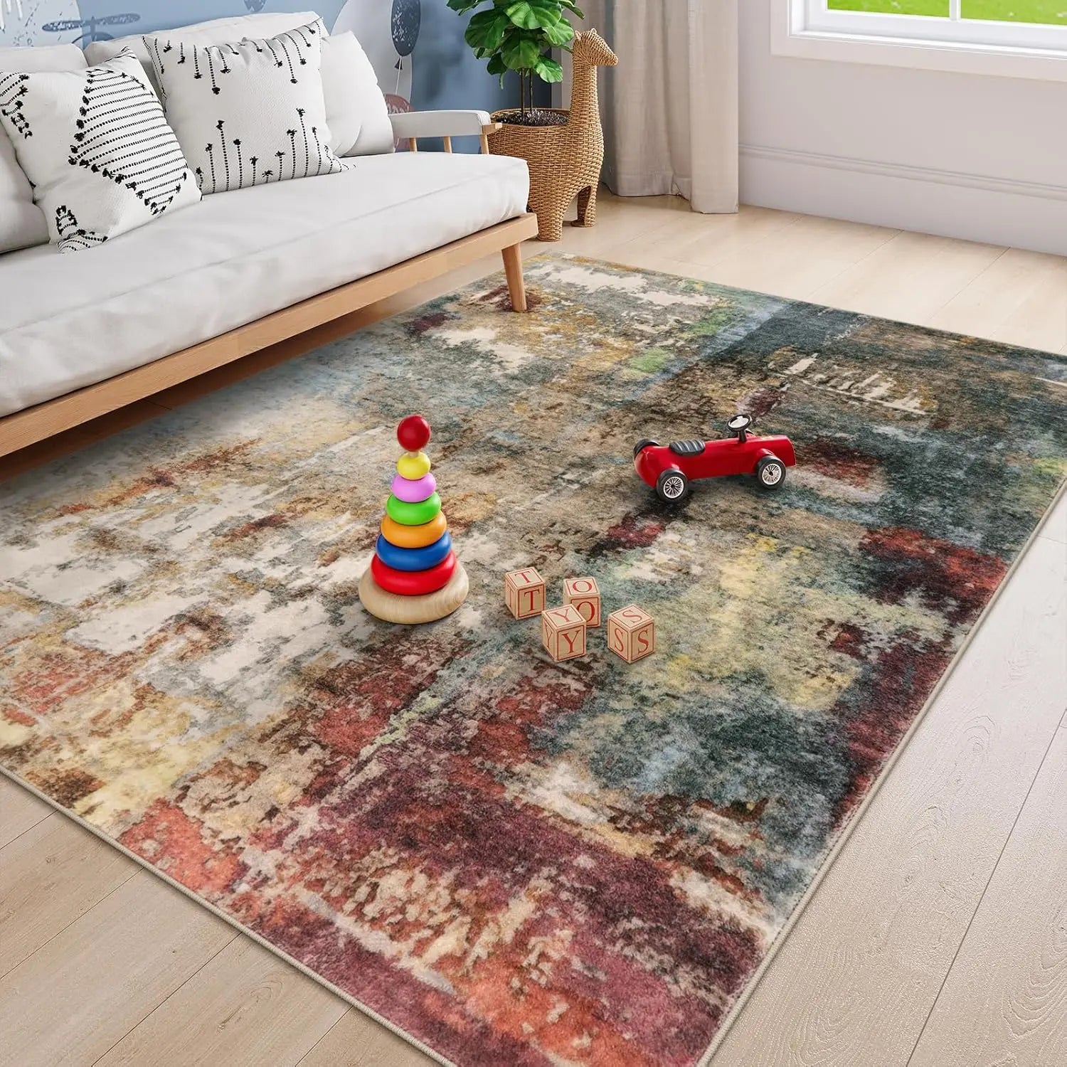 Aesthetic Soft Indoor Contemporary Washable Rug