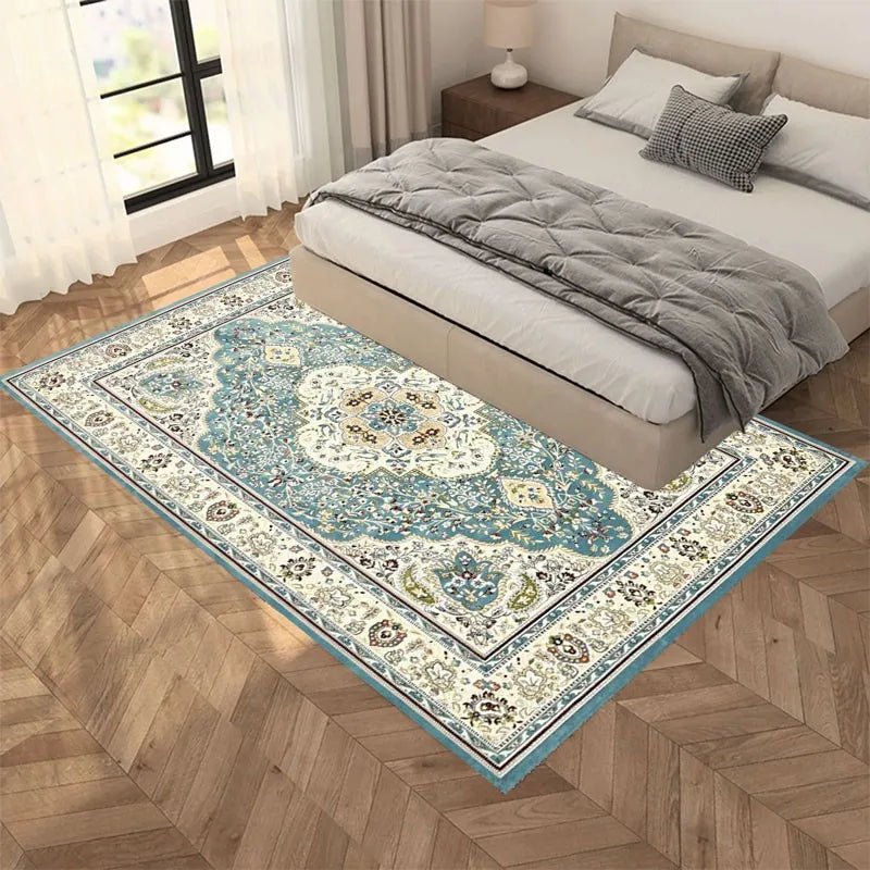 Traditional Bohemian Palace Flower Light Green European Standard Area Rugs