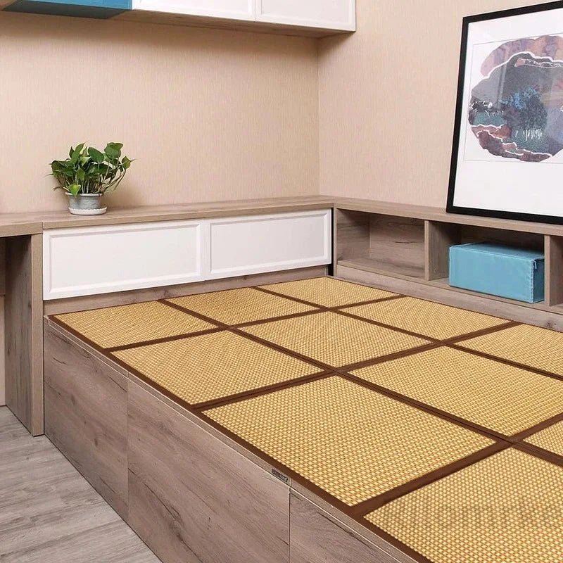 Folding Japanese Traditional Rectangle Large Floor Rugs - Home Decor