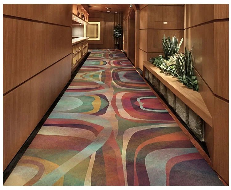 Bohemian Style Hallway Long Rugs for Hotel Corridor Wedding Area