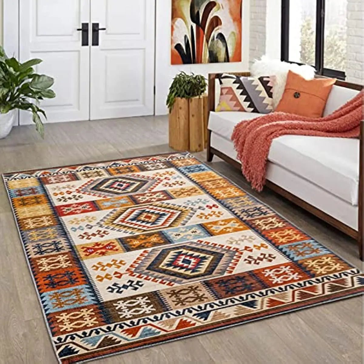 Moroccan Tribal Boho Vintage Carpet for Living Room Home Decoration