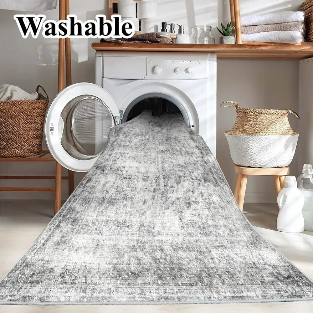 High Quality Washable Light Gray Vintage Rugs - Home Decor