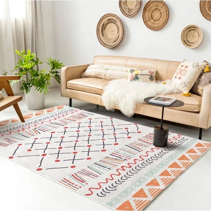 Moroccan Room Special Floor Mat Non-Slip Boho Carpet - Rectangle Rugs