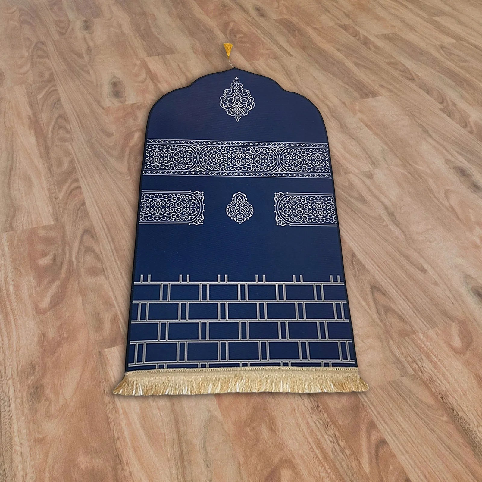 Traditional Muslim Prayer Rug Flannel Carpet Worship Kneel Embossing Non-slip Mat