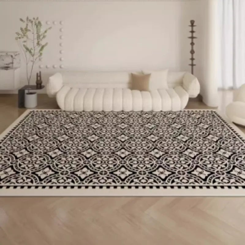 VIKAMA Blanket J Classic Pattern Carpet Comfortable Living Room Bedroom Sofa Dirt Resistant And Non-slip Crystal Velvet Carpet